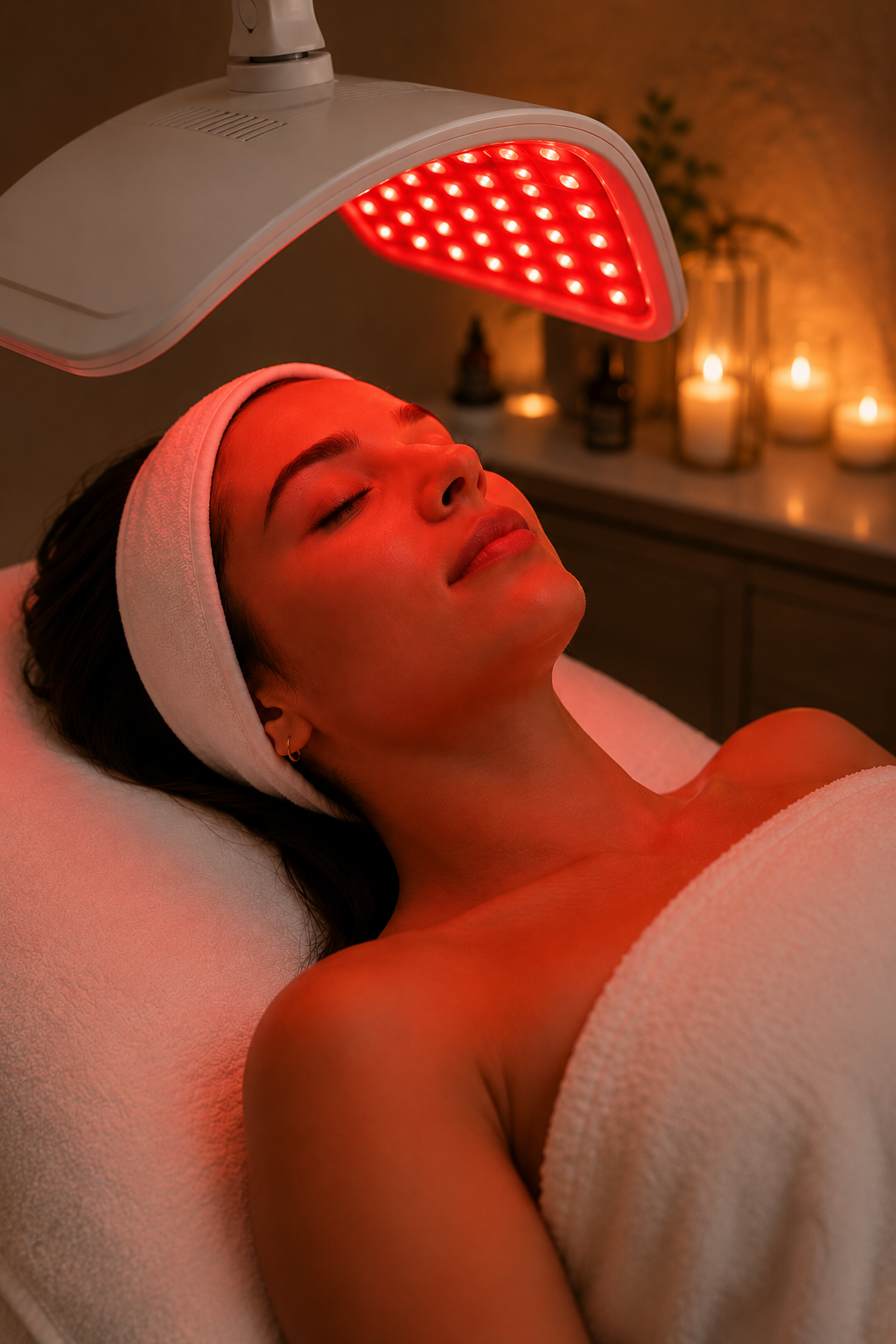 Facial treatment in session